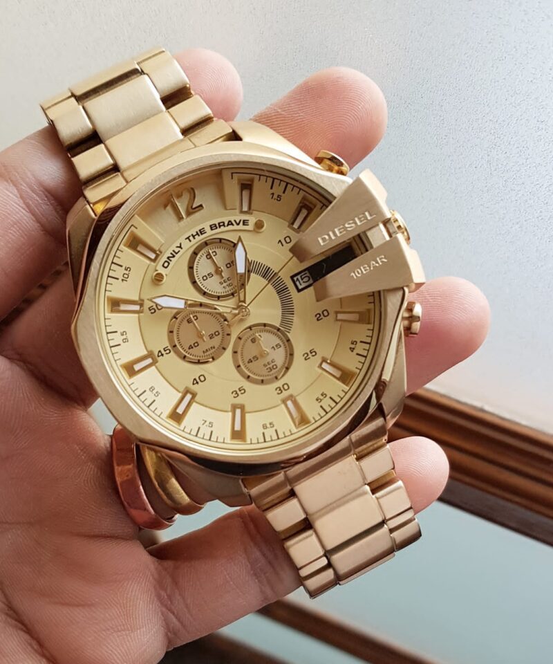 Diesel 10 bar gold first Copy Watch