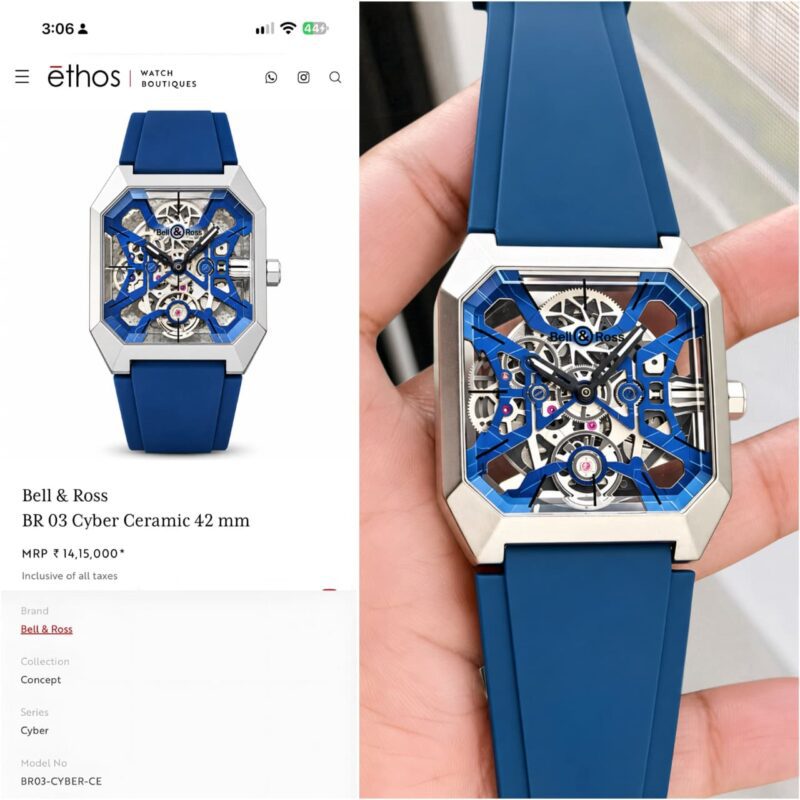 Bell & Ross BR 03 CYBER Open Heart Both side glass Watch