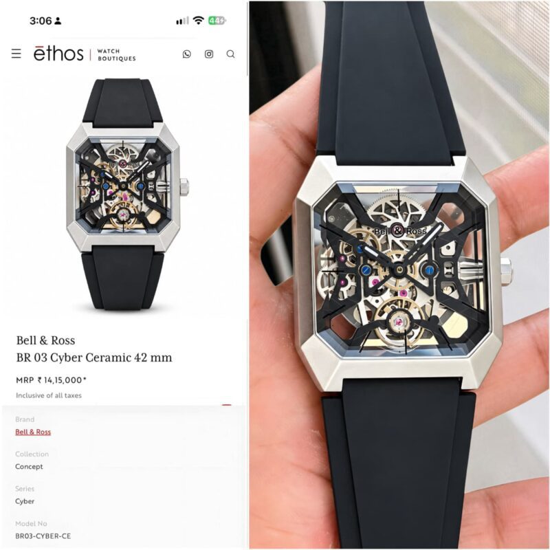 Bell & Ross BR 03 CYBER Stainless steel Black