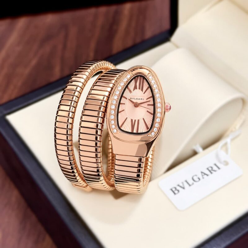 Bvlgari Serpenti Rose Gold Dual wrist adjustable bracelet