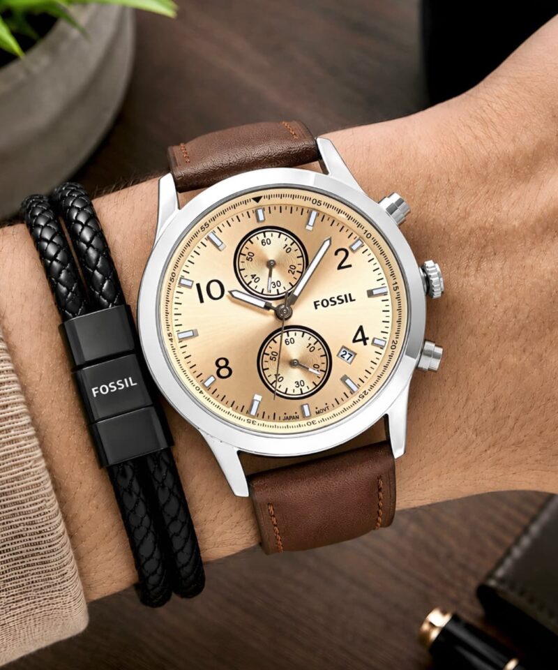 Fossil BQM7105 Soft Brown Leather Strap Watch