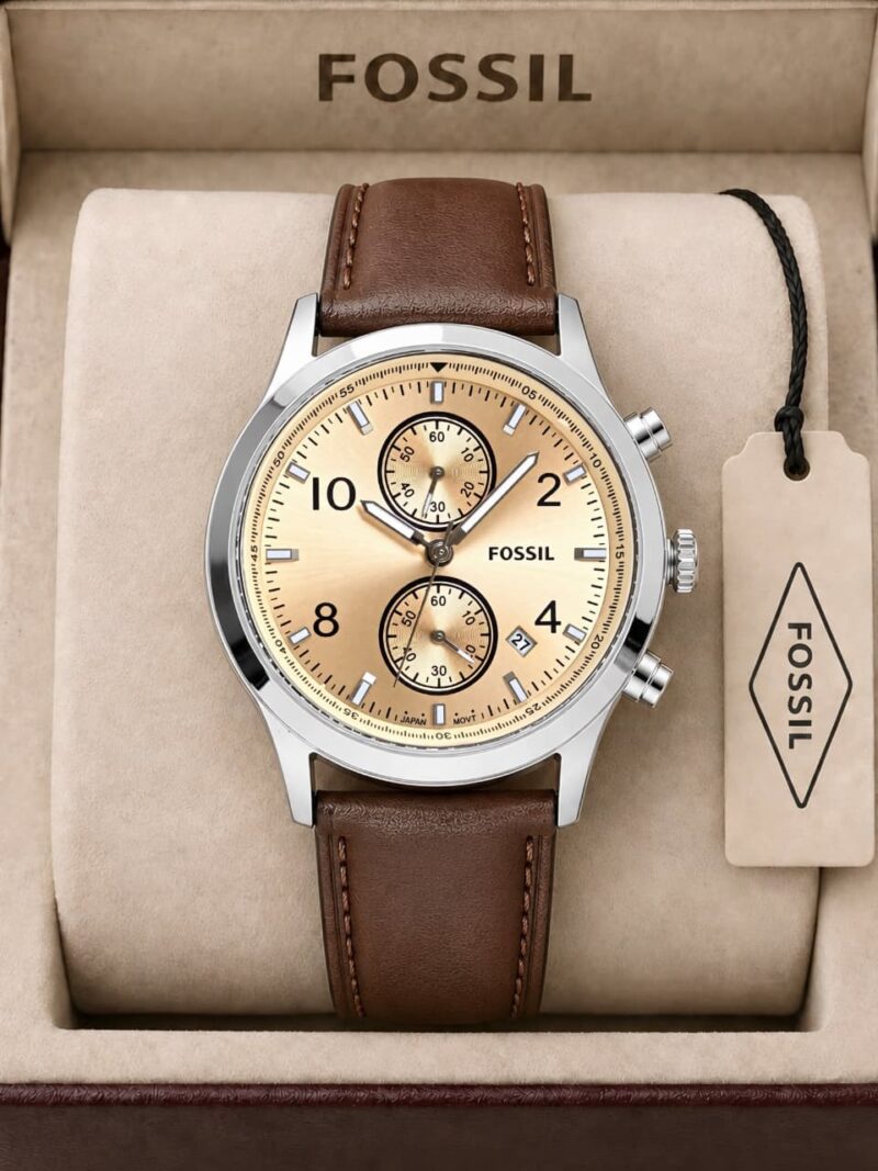 Fossil BQM7105 Soft Brown Leather Strap Watch