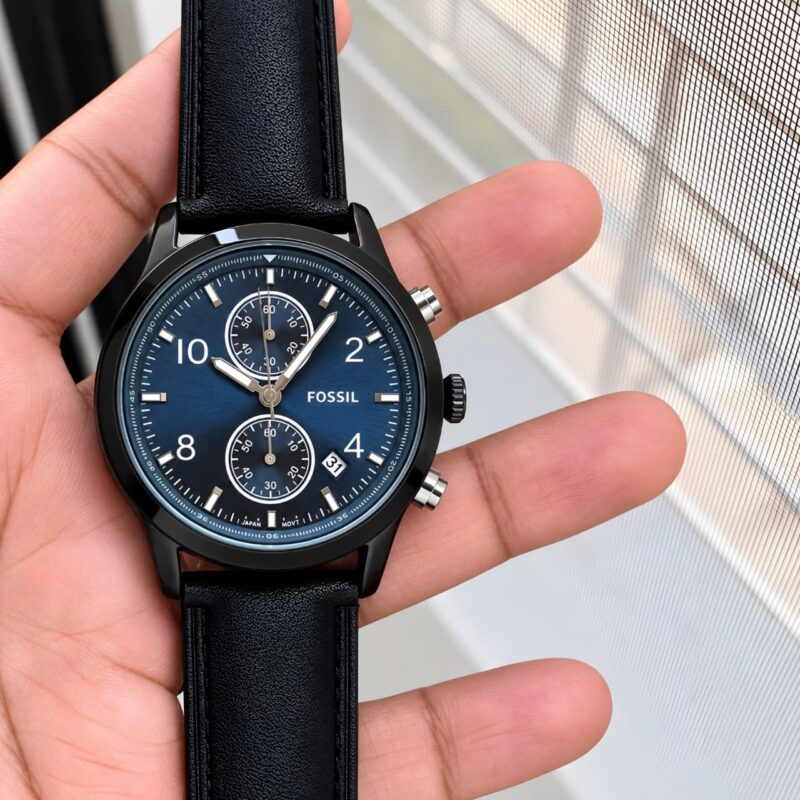 Fossil Bennette Collection Soft Black Leather Strap