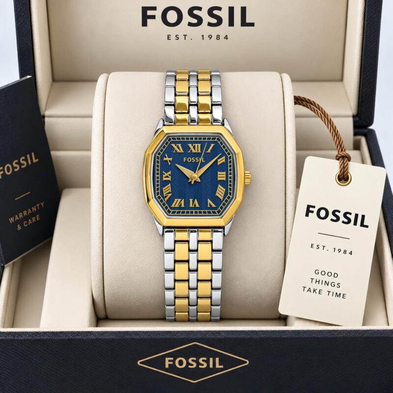 Fossil Harlow Blue Roman Numeral Hour Markers Watch