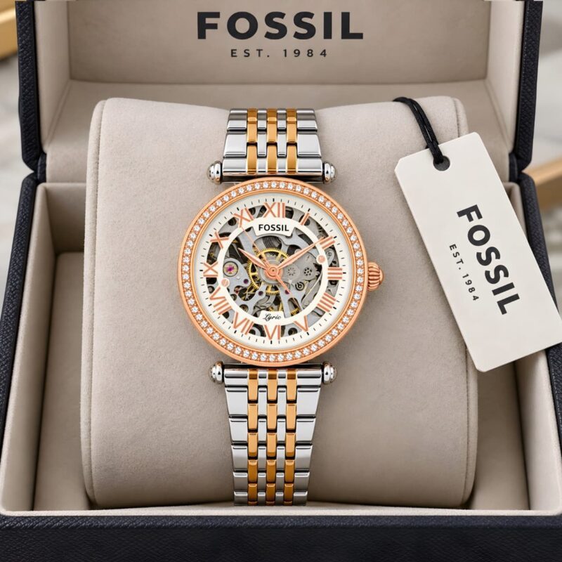 Fossil Lyric Automatic Stainless Steel Bracelet Watch
