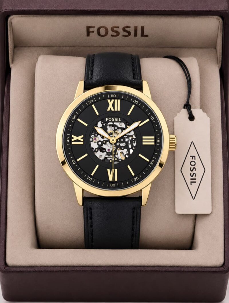 Fossil Modern Automatic Strap - Soft Black Leather Watch