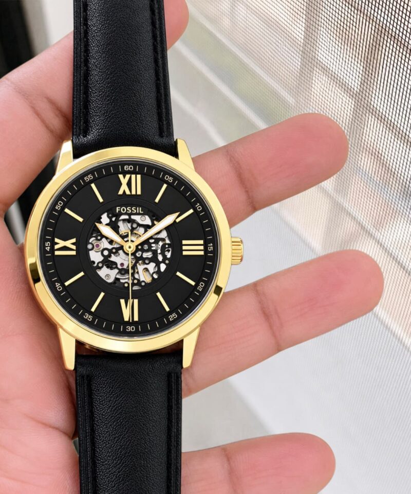 Fossil Modern Automatic Strap - Soft Black Leather Watch