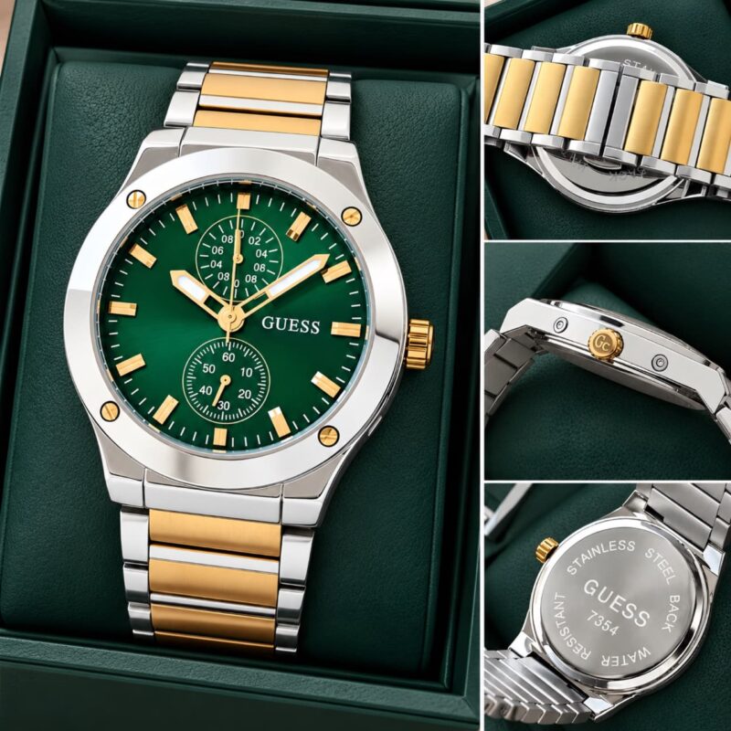 Guess GD Jet Series GW0795G1 Premium Green Sunray Dial