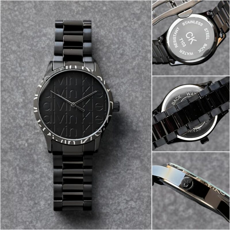 Iconic Calvin Klein Textured Bezel Watch