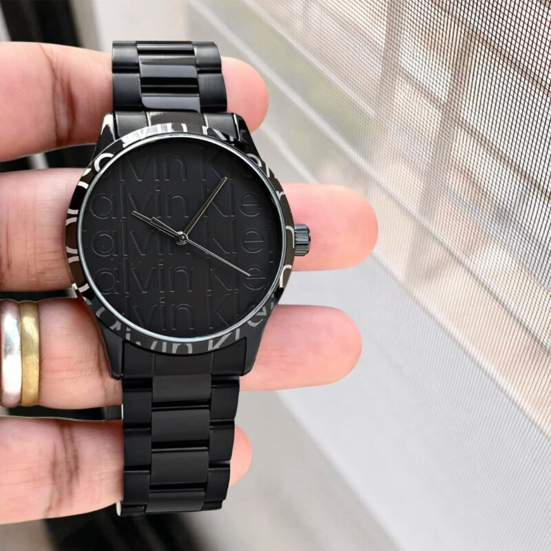 Iconic Calvin Klein Textured Bezel Watch