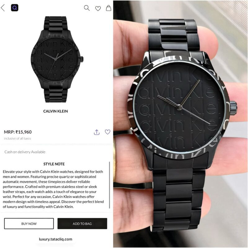 Iconic Calvin Klein Textured Bezel Watch