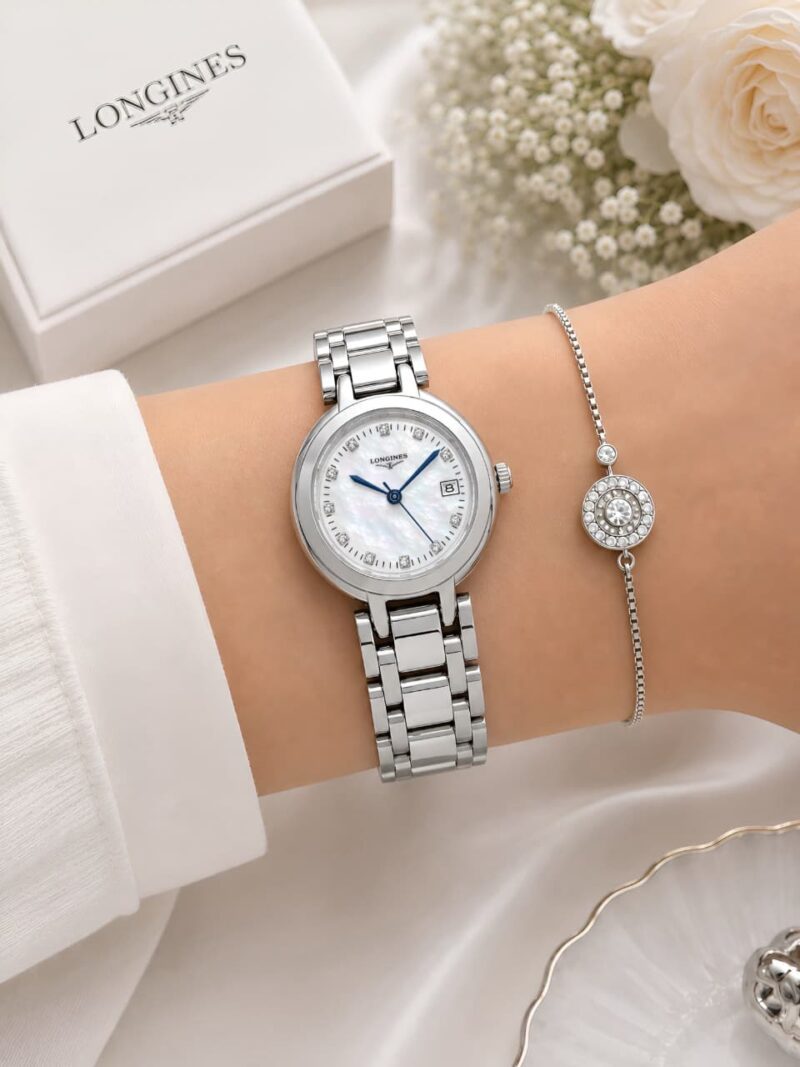 Longines White mother-of-pearl dial Watch