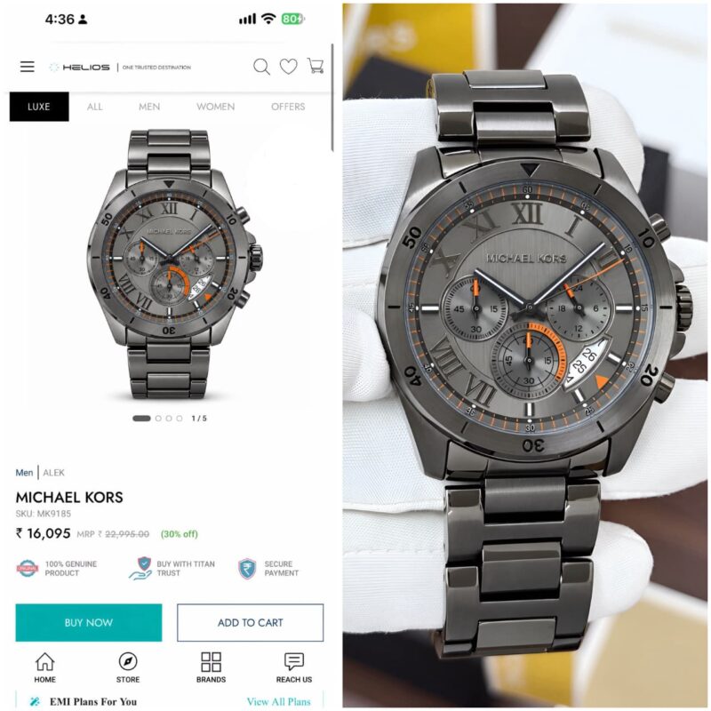 Michael Kors For Men Premium Grey Sunray Dial