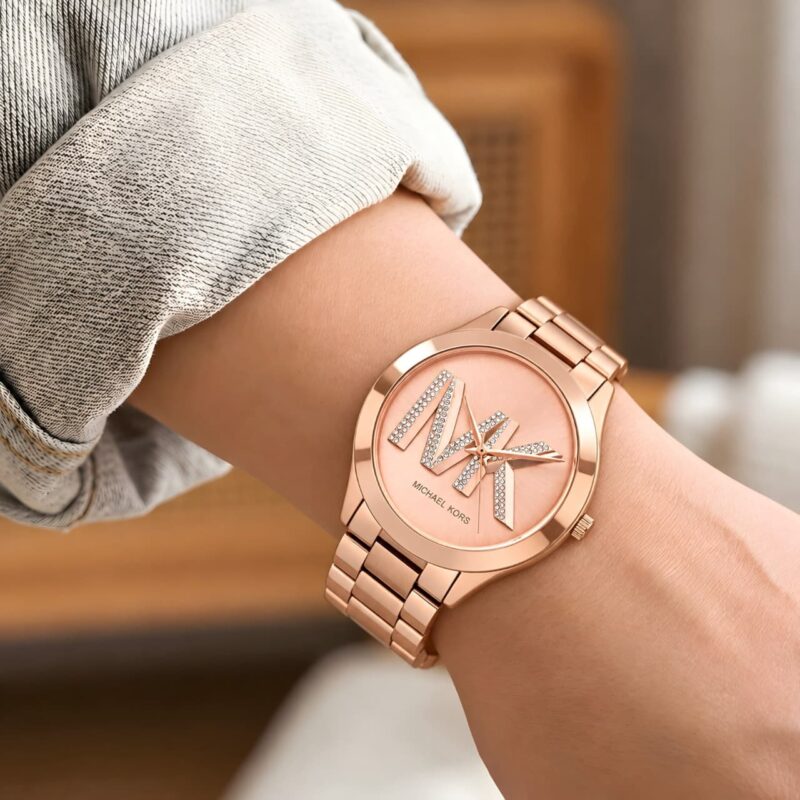 Michael Kors Runway Collection Stainless Steel Rose Gold Studded Body