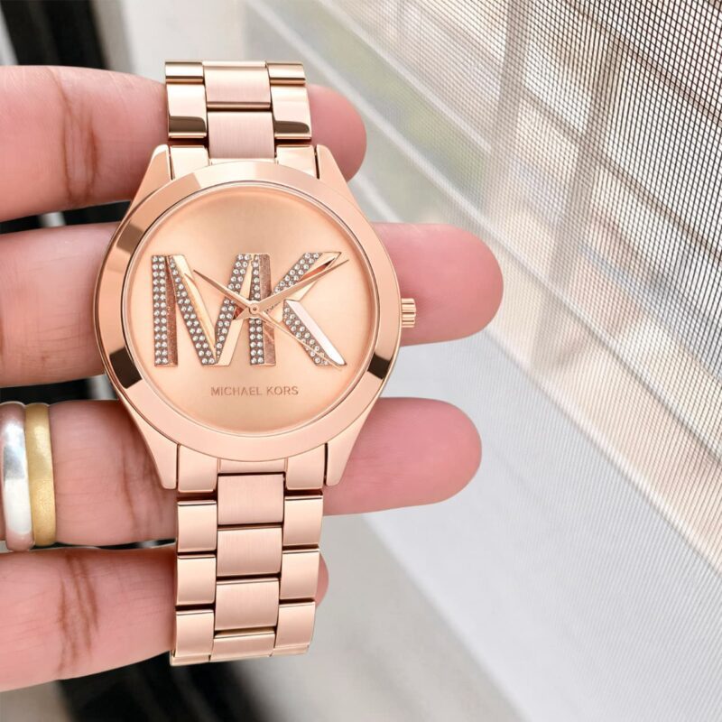 Michael Kors Runway Collection Stainless Steel Rose Gold Studded Body