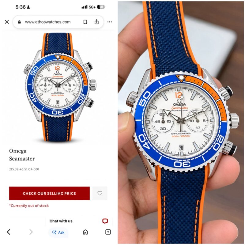 Omega Seamaster Chronograph Premium White Dial