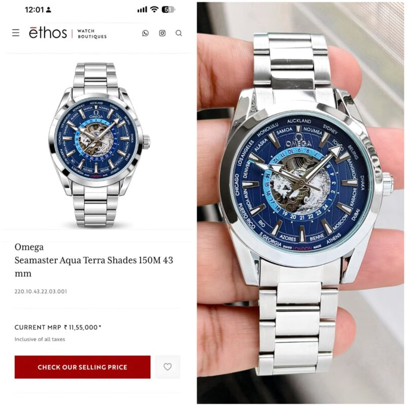 Omega Seamasters World Map Stainless steel Body and Bracelet