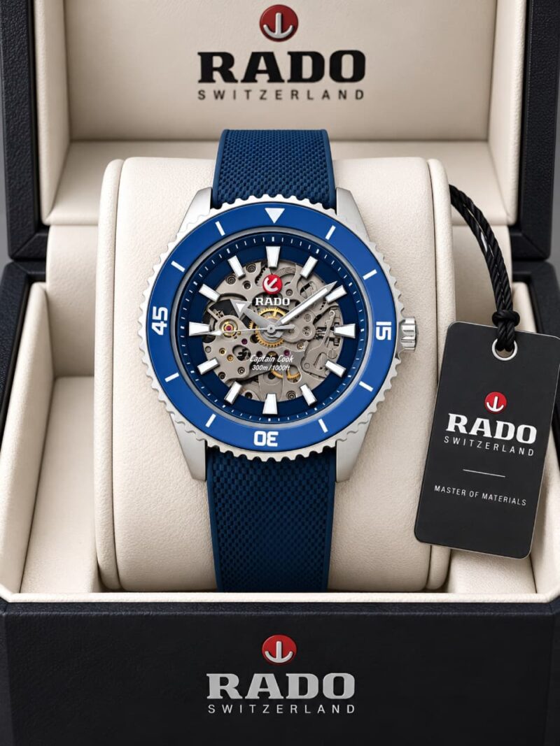 Rado Captain Cook Smart Fit Blue Adjustable silicon strap Watch