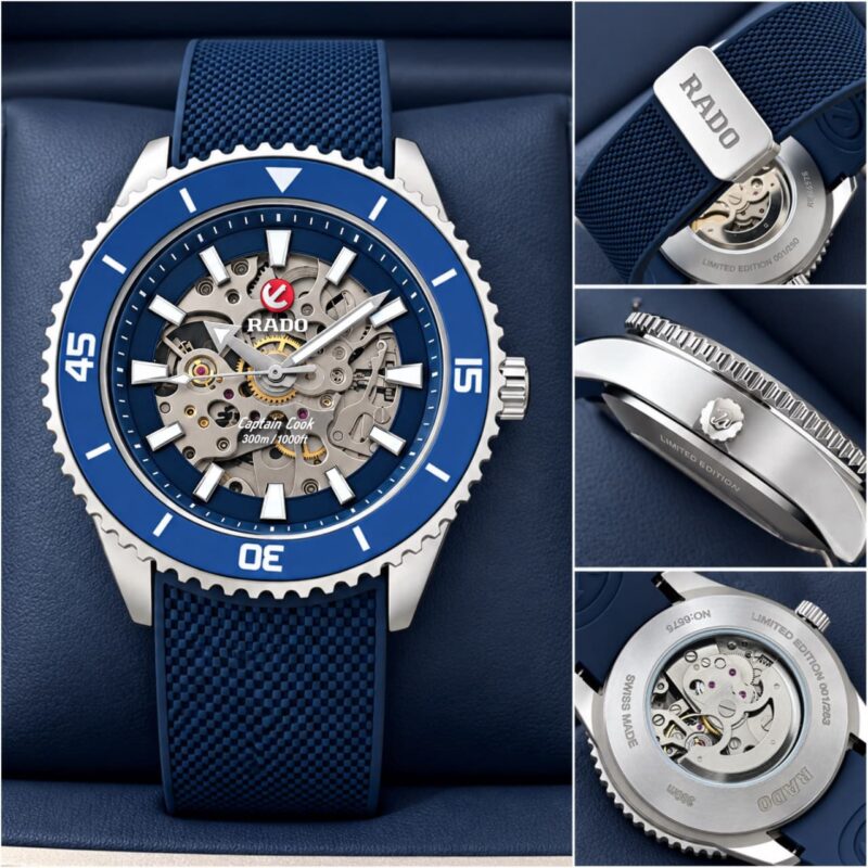 Rado Captain Cook Smart Fit Blue Adjustable silicon strap Watch
