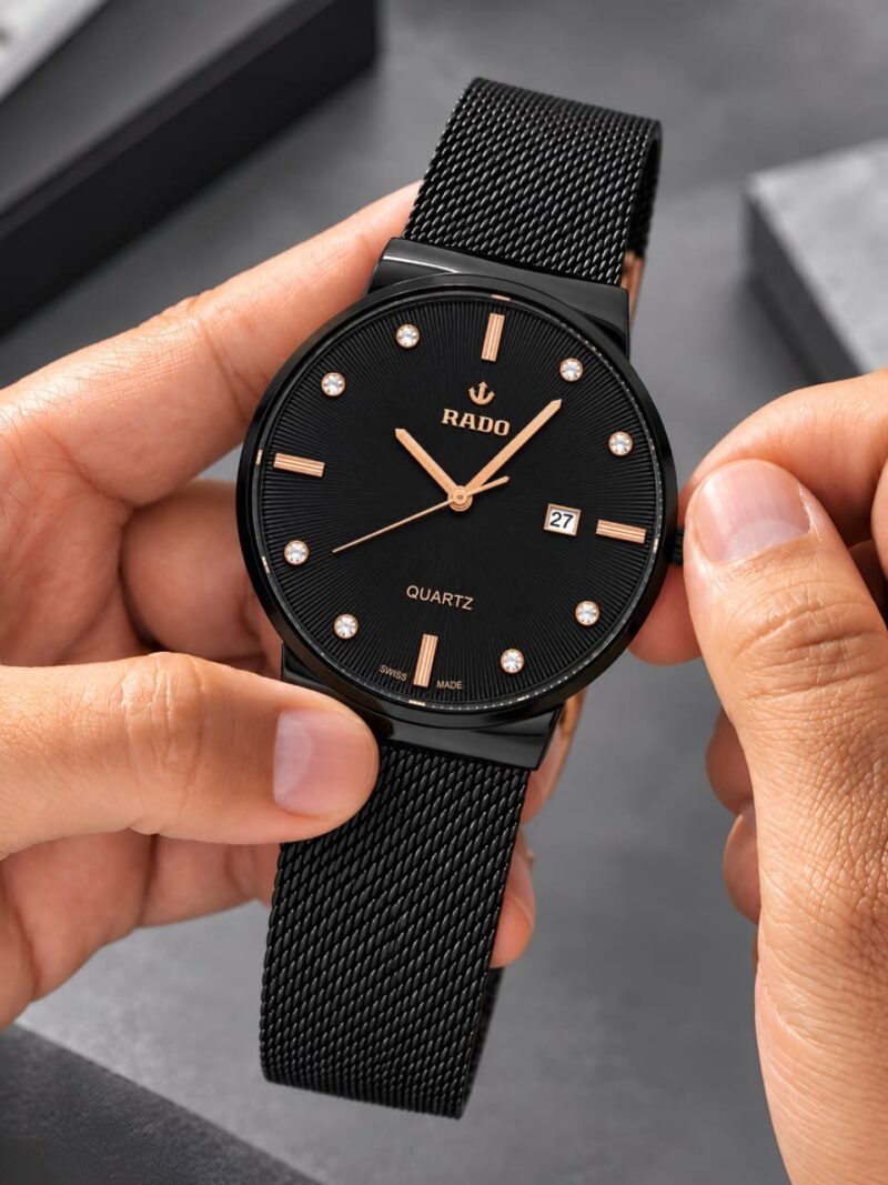 Rado Classic Quartz Rich Black Textured Dial