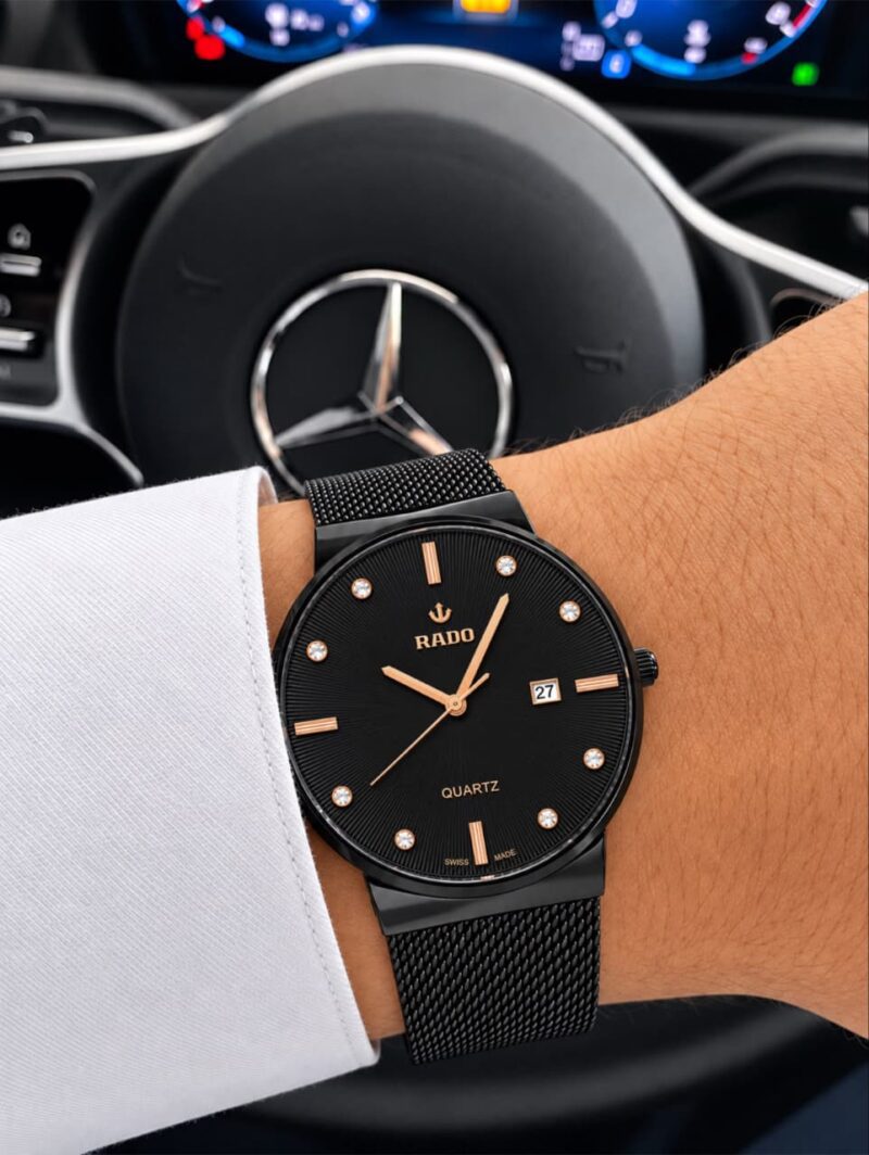 Rado Classic Quartz Rich Black Textured Dial