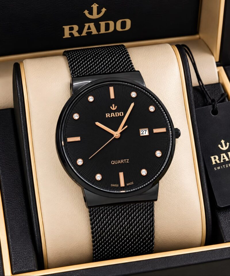 Rado Classic Quartz Rich Black Textured Dial