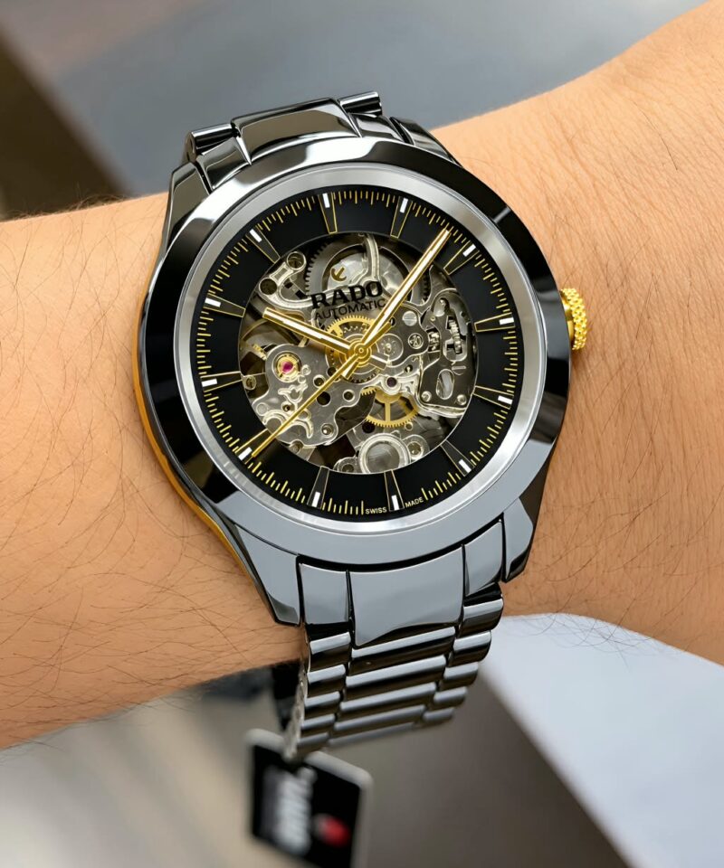 Rado For Men Open Heart Automatic Stylish Black Bezel