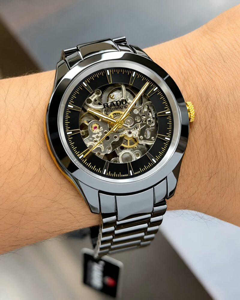Rado For Men Open Heart Automatic Stylish Black Bezel