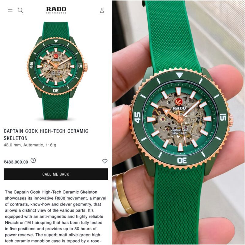 Rado Mens Captain Cook Stainless Steel Watch