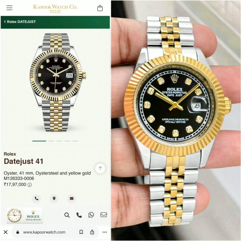 Rolex For Men Oyster Perpetual Datejust Watch
