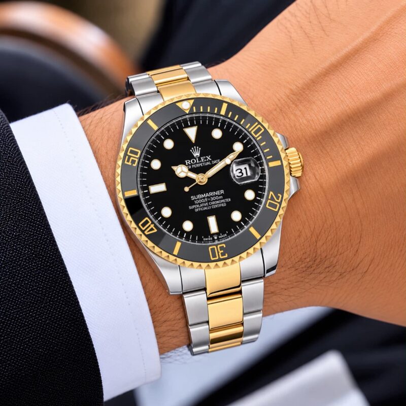 Rolex For Men Submariner Premium Black Sunray Dial