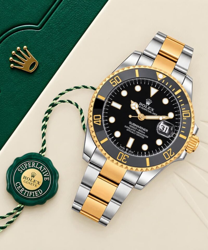 Rolex For Men Submariner Premium Black Sunray Dial