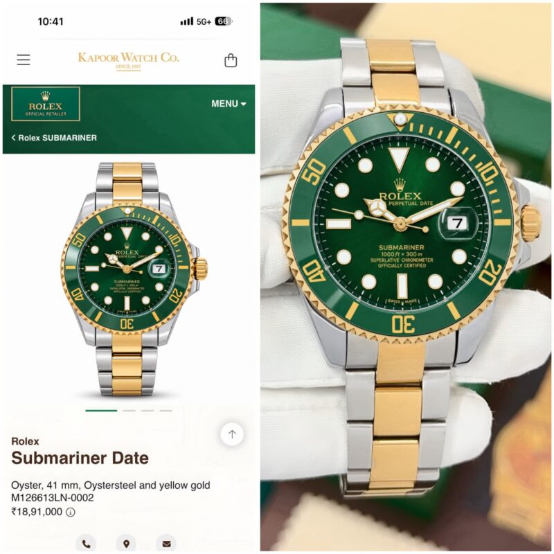 Rolex Submariner Rotating-Style Green Bezel