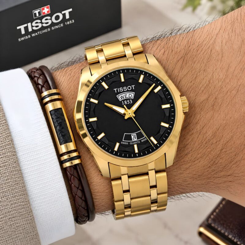 Tissot Couturier Day-Date Beautiful Gradient Black Dial Watch