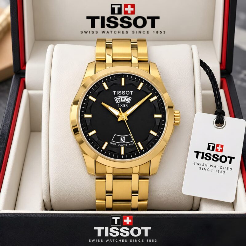Tissot Couturier Day-Date Beautiful Gradient Black Dial Watch