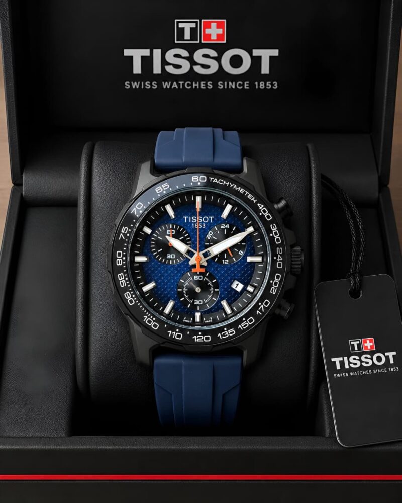 Tissot Supersport Chrono XL Blue Silicon Strap Watch