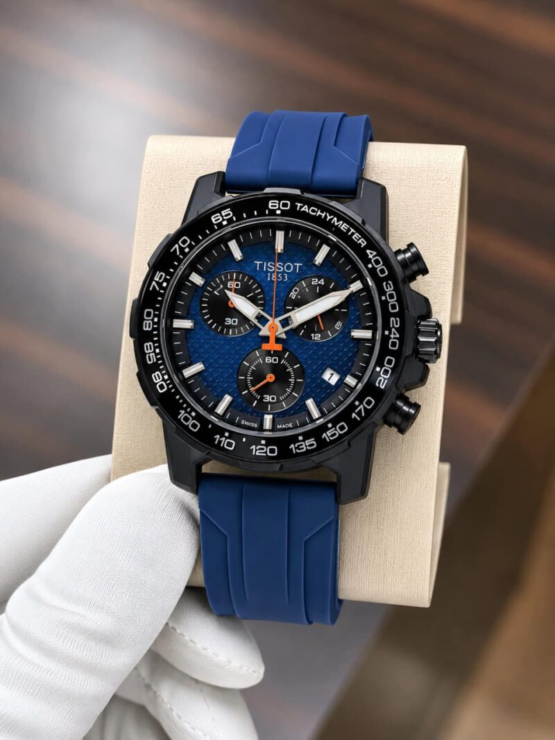 Tissot Supersport Chrono XL Blue Silicon Strap Watch