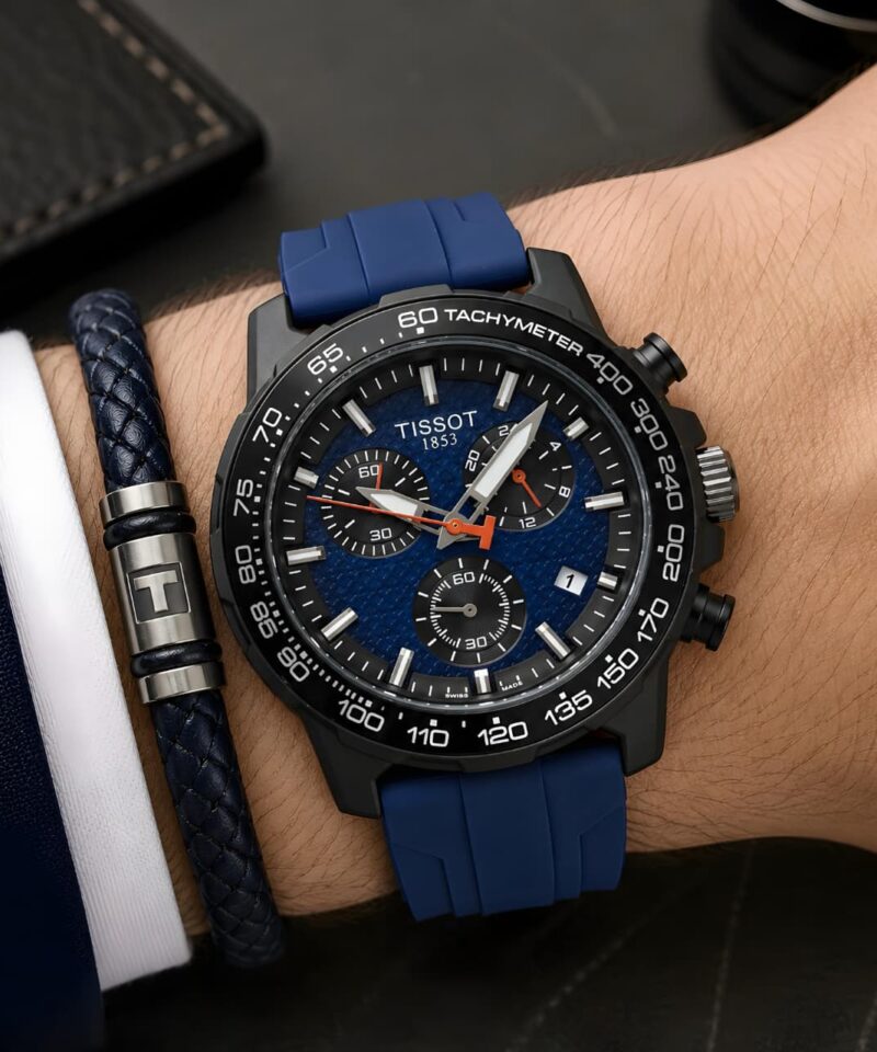 Tissot Supersport Chrono XL Blue Silicon Strap Watch