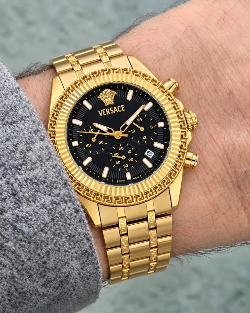 Versace Fornax Chronograph Model No. - VE0W00525 Strap - Gold Stainless Steel