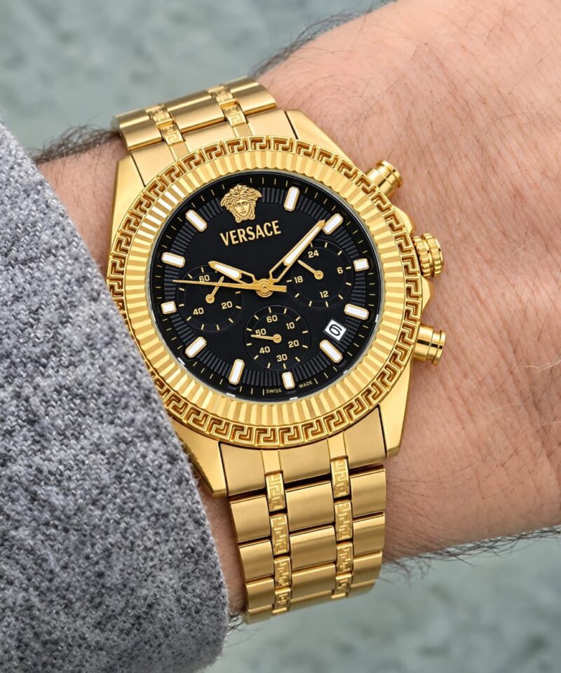 Versace Fornax Chronograph Model No. - VE0W00525 Strap - Gold Stainless Steel