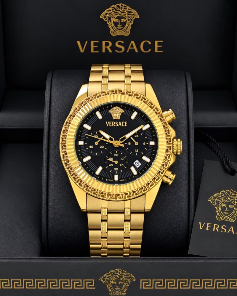 Versace Fornax Chronograph Model No. - VE0W00525 Strap - Gold Stainless Steel