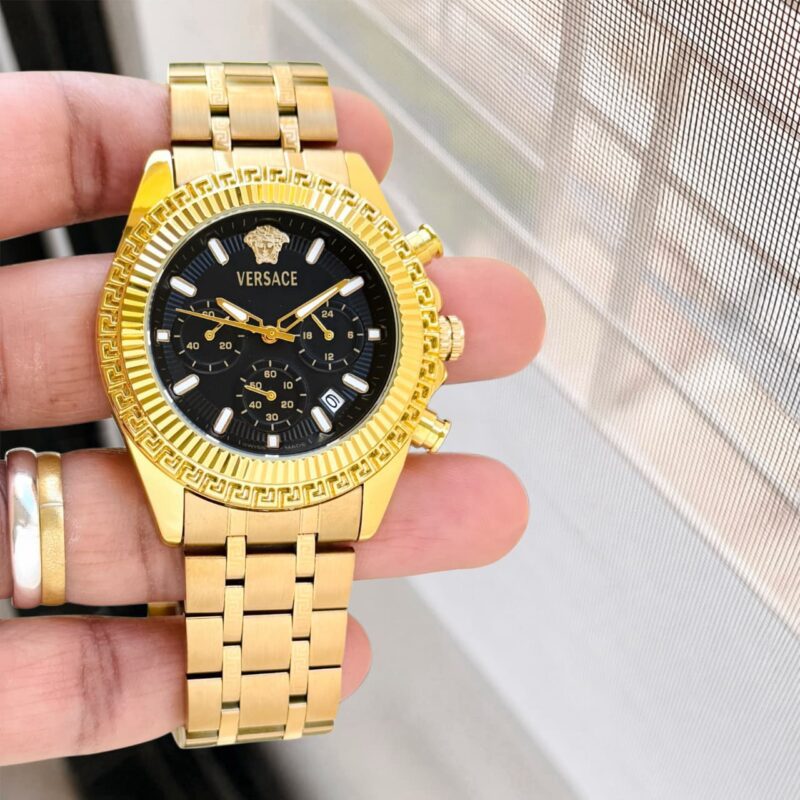 Versace Fornax Chronograph Model No. - VE0W00525 Strap - Gold Stainless Steel