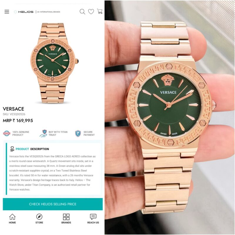 Versace Greca Women Engraved Greca Pattern