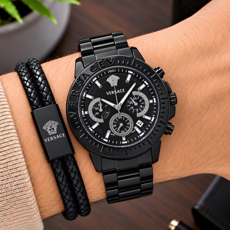 Versace New Chronograph Stainless steel Black