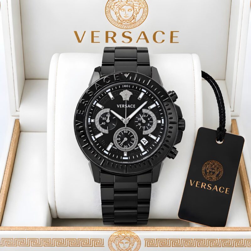 Versace New Chronograph Stainless steel Black