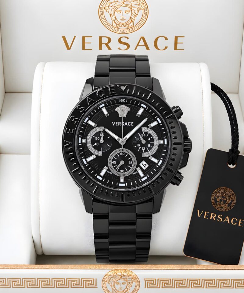 Versace New Chronograph Stainless steel Black
