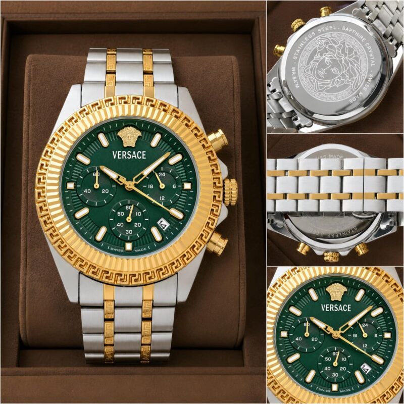 Versace VE0W00425 Fornax Chronograph Dial Green Watch