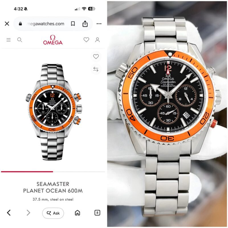 Omega Seamaster Planet Ocean Chronograph Watch
