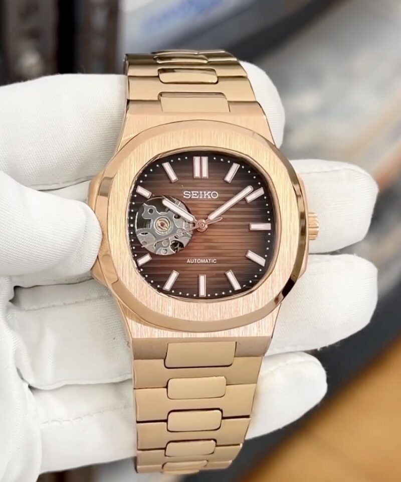 Seiko Automatic Open Heart Stylish Octagonal Bezel