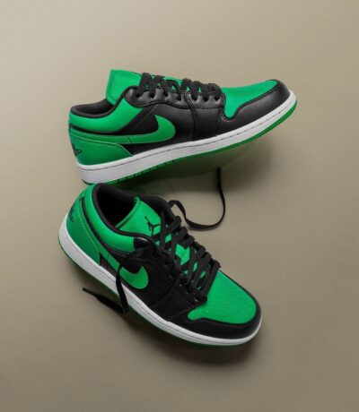Nike Air Jordan 1 Low Black Lucky Green